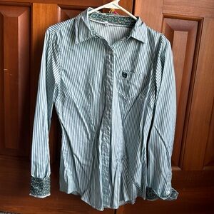 Women’s cinch button down shirt